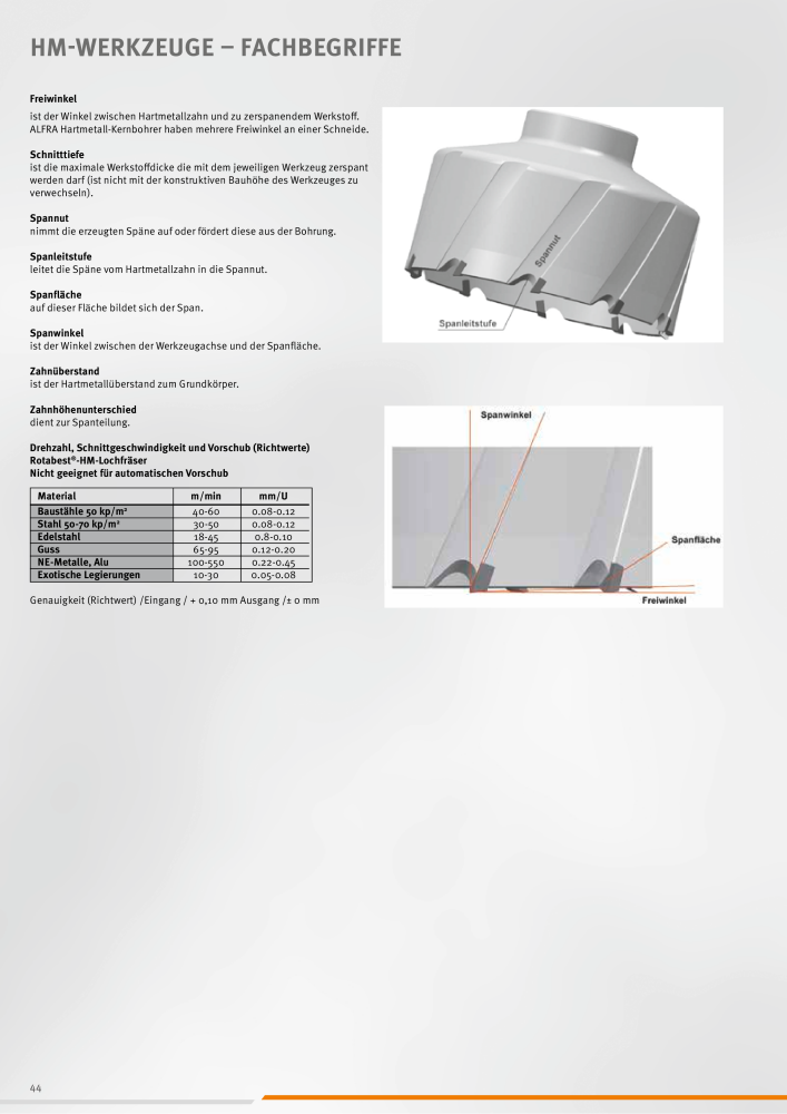 ALFRA Katalog Zerspannungstechnik NO.: 260 - Page 44