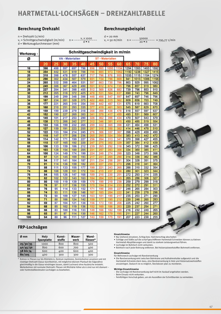 ALFRA Katalog Zerspannungstechnik NR.: 260 - Seite 47