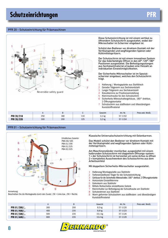 Bernardo Gesamtkatalog Schutzeinrichtungen NR.: 2600 - Seite 10