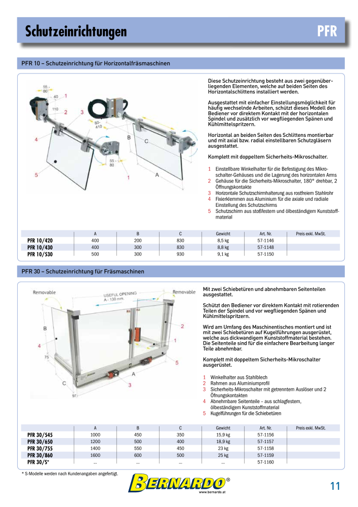 Bernardo Gesamtkatalog Schutzeinrichtungen NR.: 2600 - Seite 13