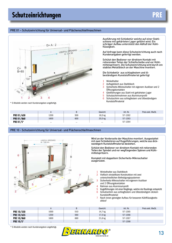 Bernardo Gesamtkatalog Schutzeinrichtungen NR.: 2600 - Seite 15