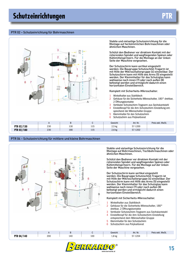 Bernardo Gesamtkatalog Schutzeinrichtungen NR.: 2600 - Seite 17