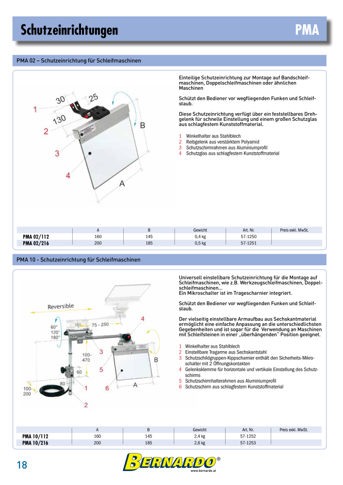 Bernardo Gesamtkatalog Schutzeinrichtungen NR.: 2600 - Seite 20