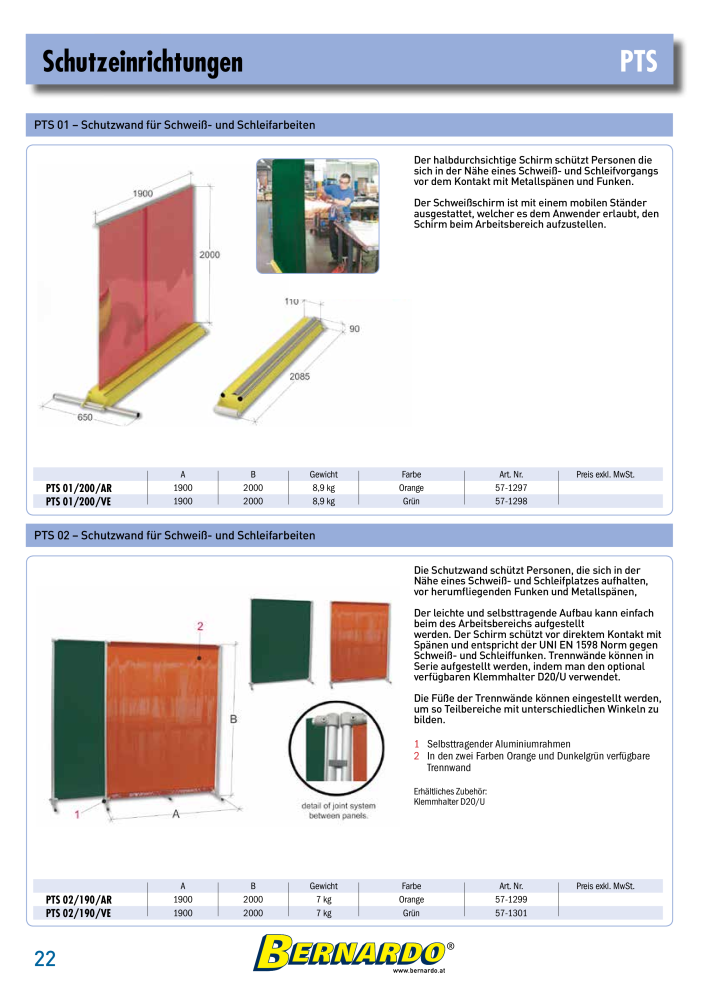 Bernardo Gesamtkatalog Schutzeinrichtungen NR.: 2600 - Seite 24