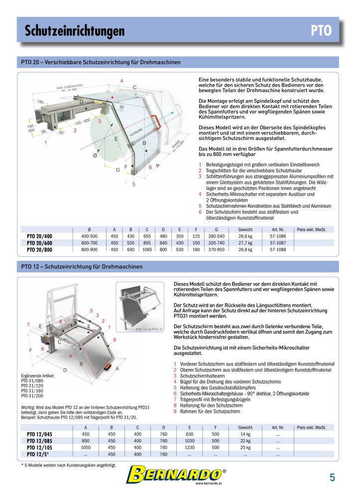 Bernardo Gesamtkatalog Schutzeinrichtungen NR.: 2600 - Seite 7