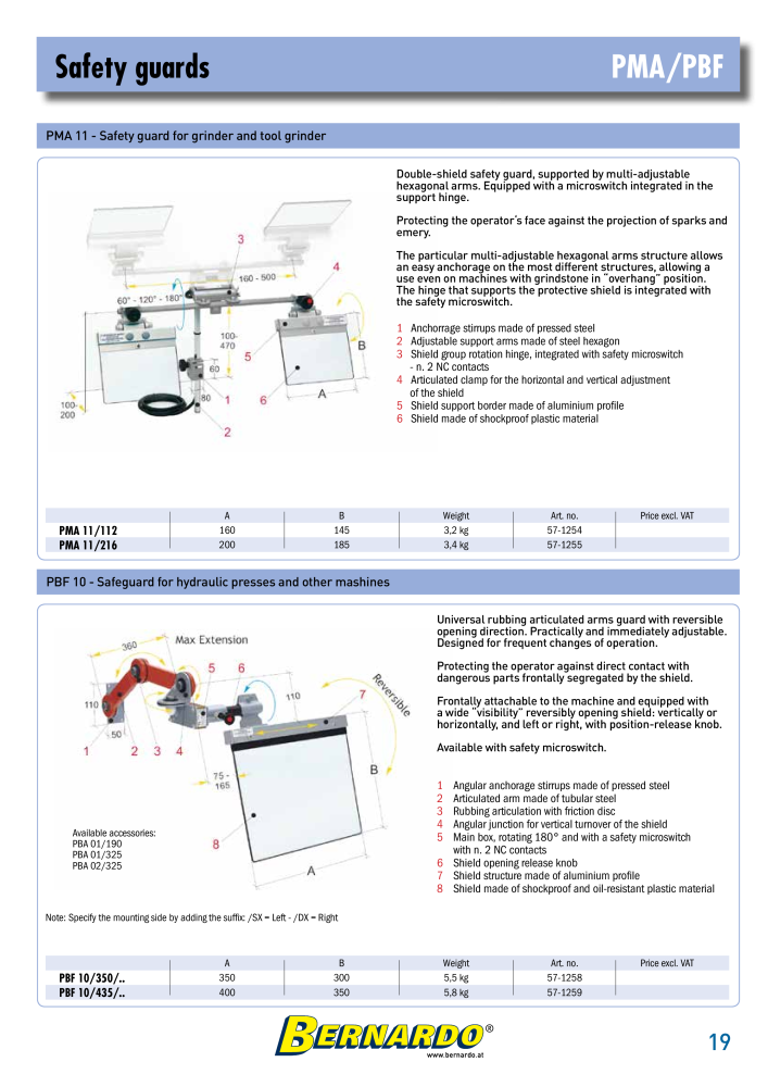 Bernardo complete catalog of protective devices NR.: 2604 - Pagina 21