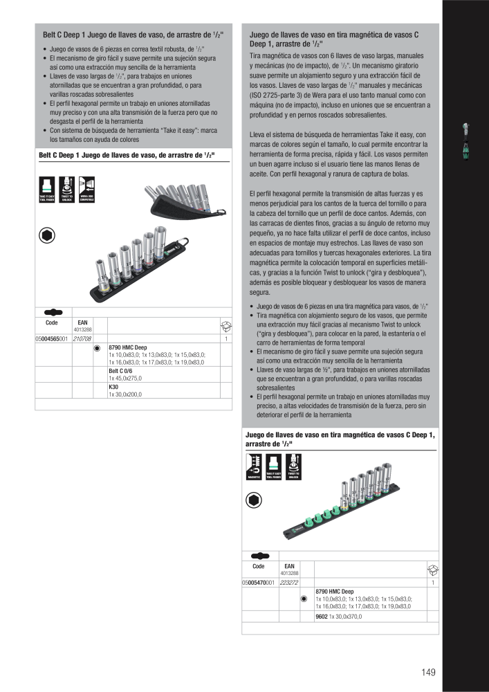 Catálogo principal de WERA NO.: 2638 - Page 149