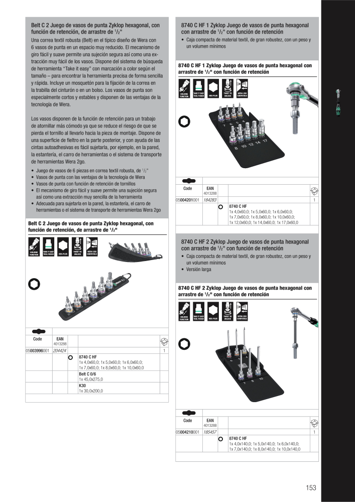 Catálogo principal de WERA NR.: 2638 - Pagina 153