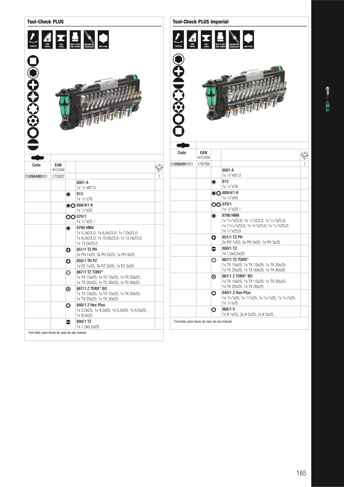 Catálogo principal de WERA n.: 2638 - Pagina 165
