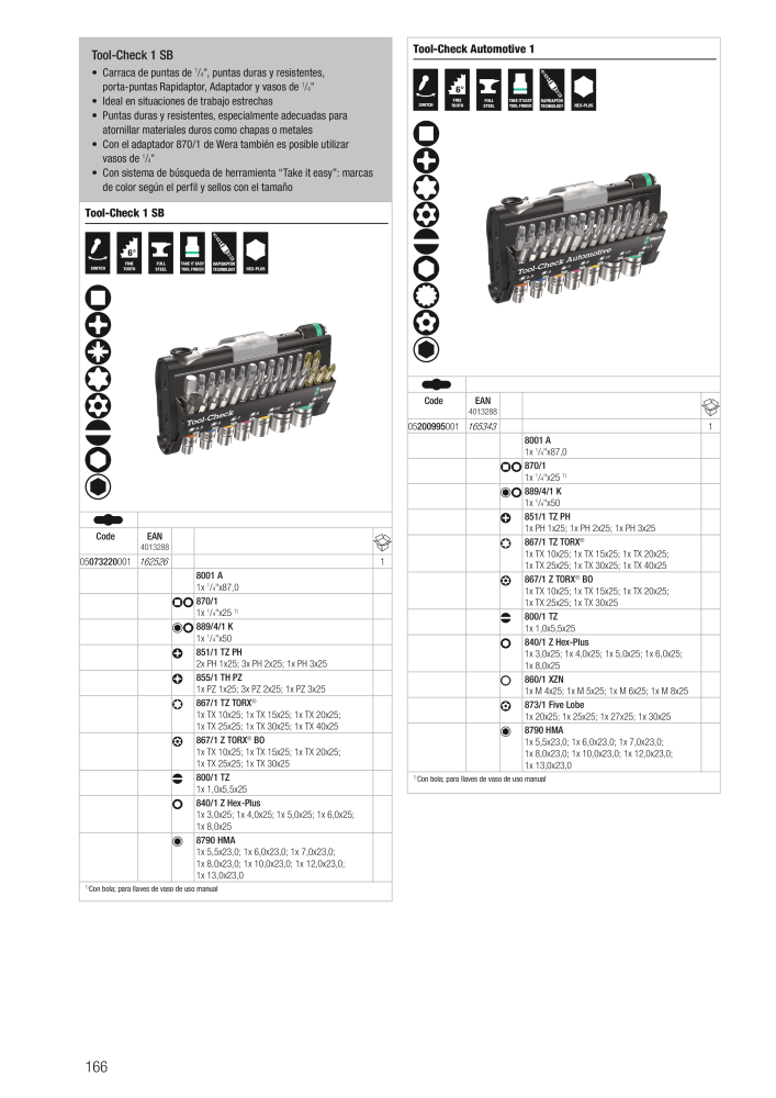 Catálogo principal de WERA NR.: 2638 - Side 166