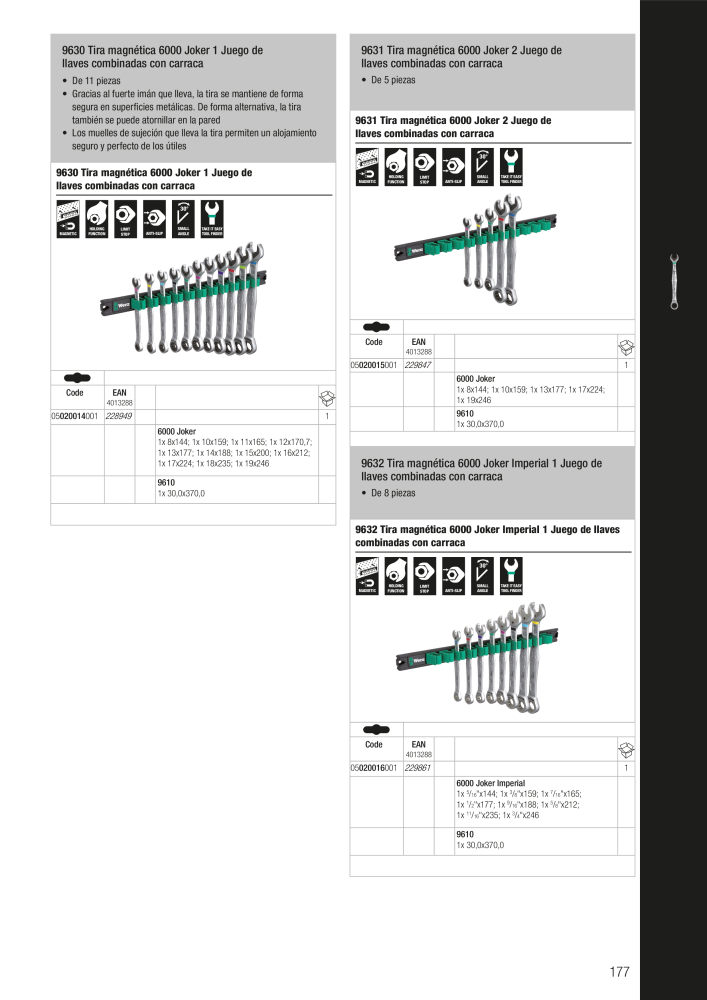 Catálogo principal de WERA NR.: 2638 - Seite 177