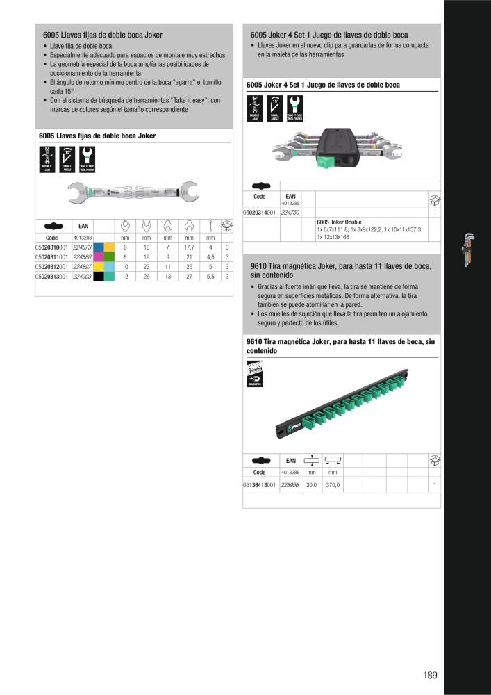 Catálogo principal de WERA n.: 2638 - Pagina 189