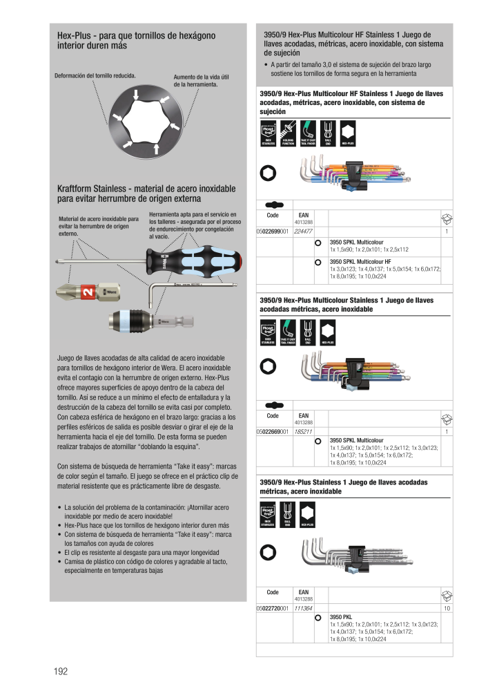 Catálogo principal de WERA NR.: 2638 - Strona 192