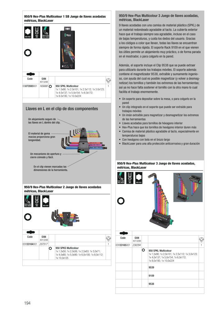 Catálogo principal de WERA NR.: 2638 - Seite 194