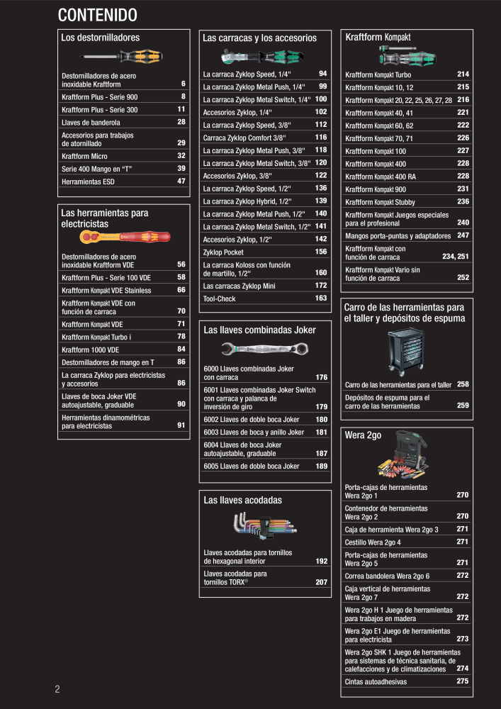 Catálogo principal de WERA NR.: 2638 - Side 2
