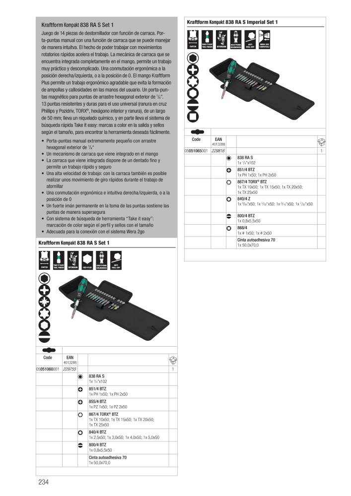 Catálogo principal de WERA NEJ.: 2638 - Sida 234