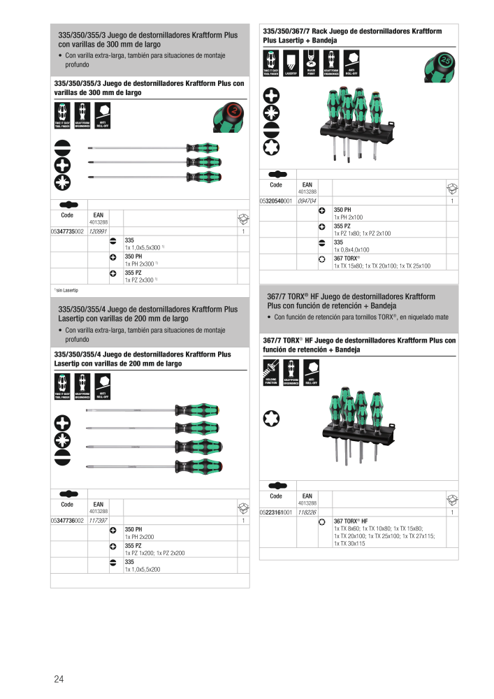 Catálogo principal de WERA Nb. : 2638 - Page 24