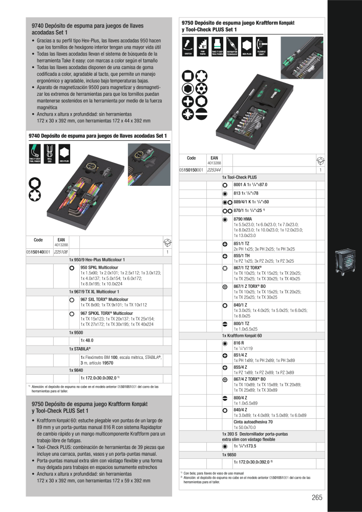 Catálogo principal de WERA NR.: 2638 - Pagina 265