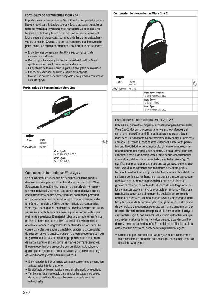 Catálogo principal de WERA NEJ.: 2638 - Sida 270