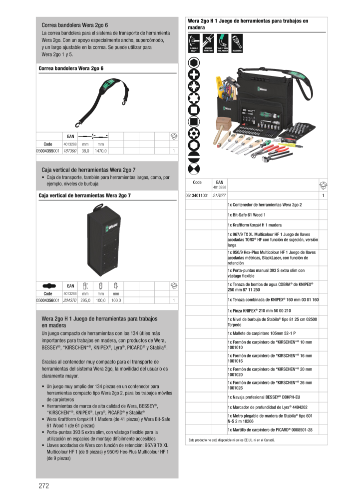 Catálogo principal de WERA n.: 2638 - Pagina 272