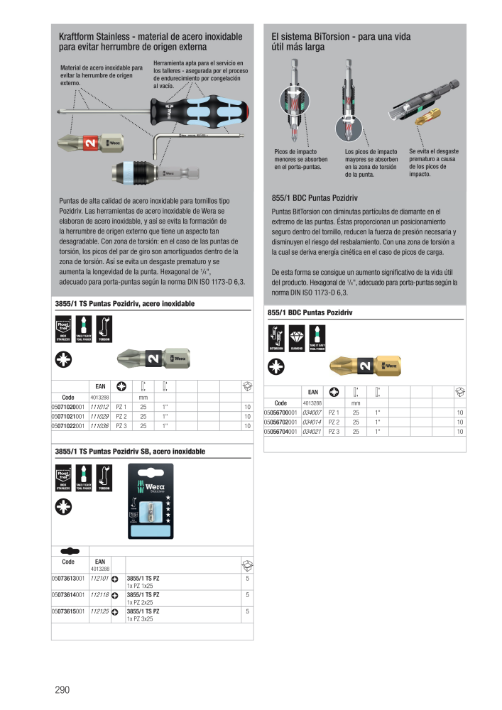 Catálogo principal de WERA NR.: 2638 - Pagina 290