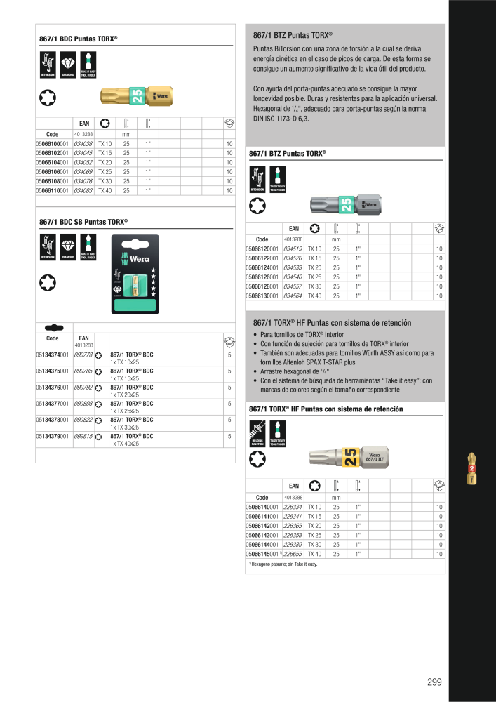 Catálogo principal de WERA n.: 2638 - Pagina 299