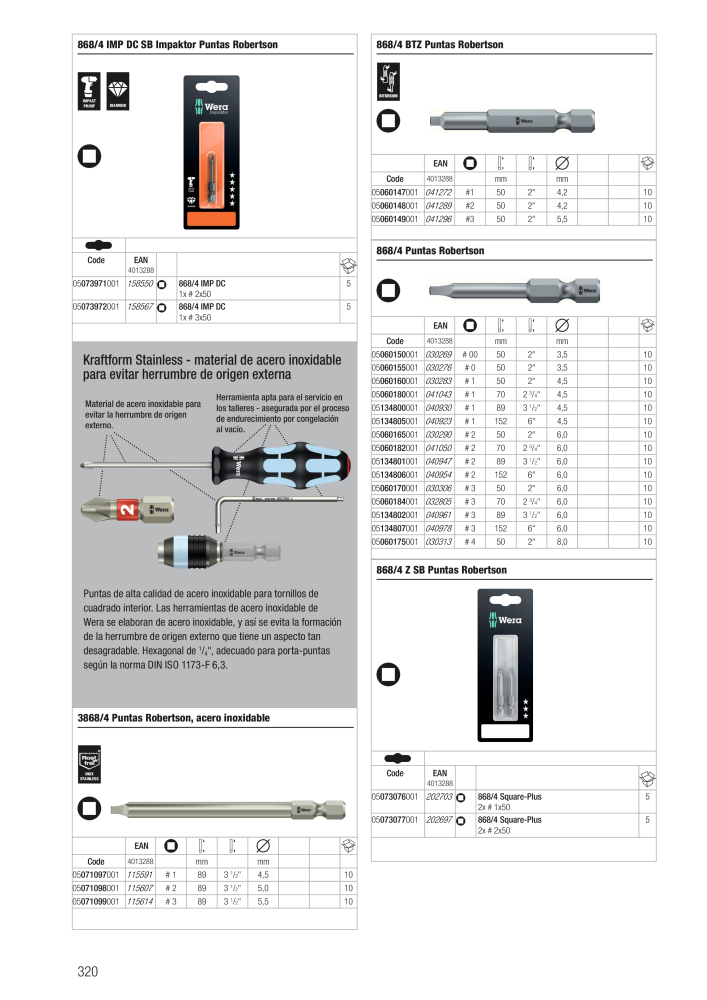 Catálogo principal de WERA Č. 2638 - Strana 320
