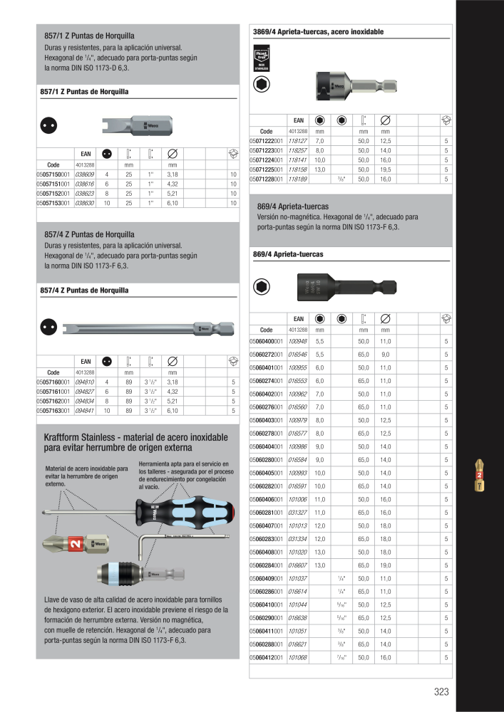 Catálogo principal de WERA Nb. : 2638 - Page 323