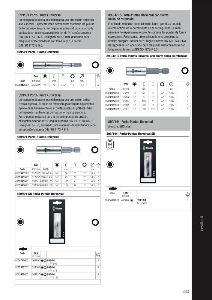 Catálogo principal de WERA Č. 2638 - Strana 333