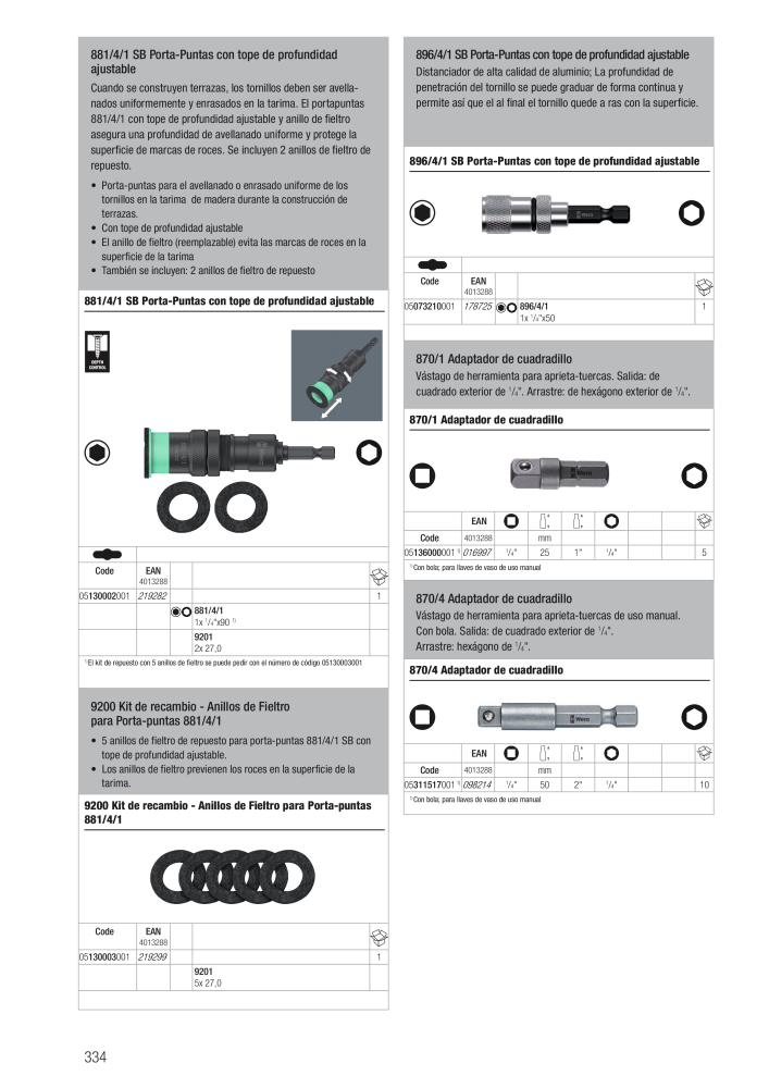 Catálogo principal de WERA Nb. : 2638 - Page 334