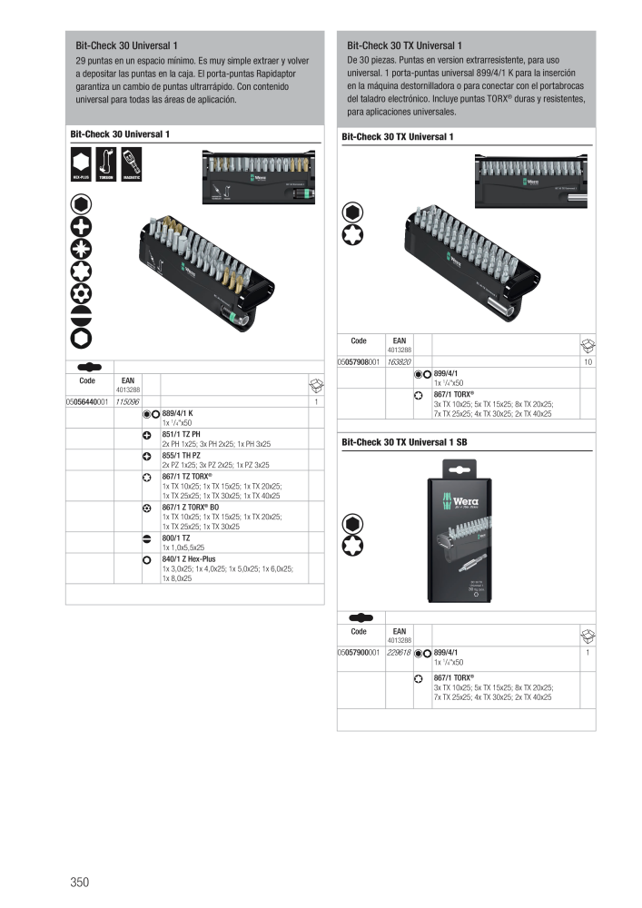 Catálogo principal de WERA NR.: 2638 - Strona 350