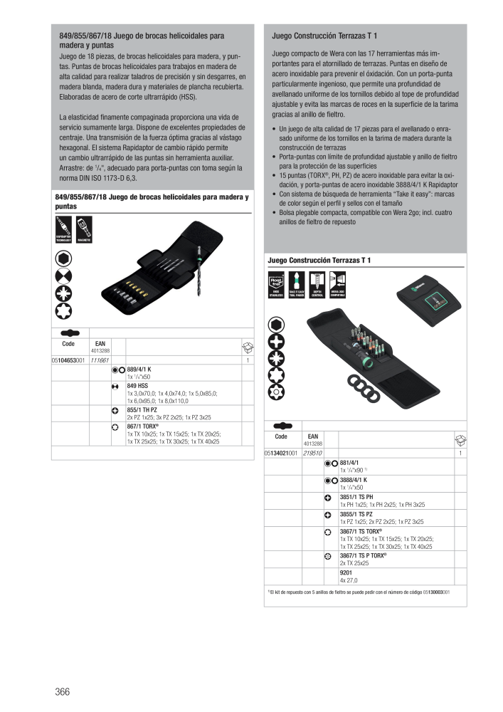 Catálogo principal de WERA n.: 2638 - Pagina 366