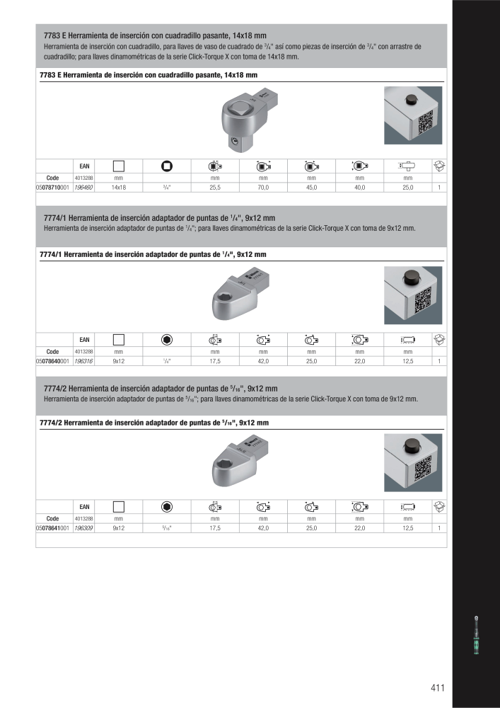 Catálogo principal de WERA Nº: 2638 - Página 411