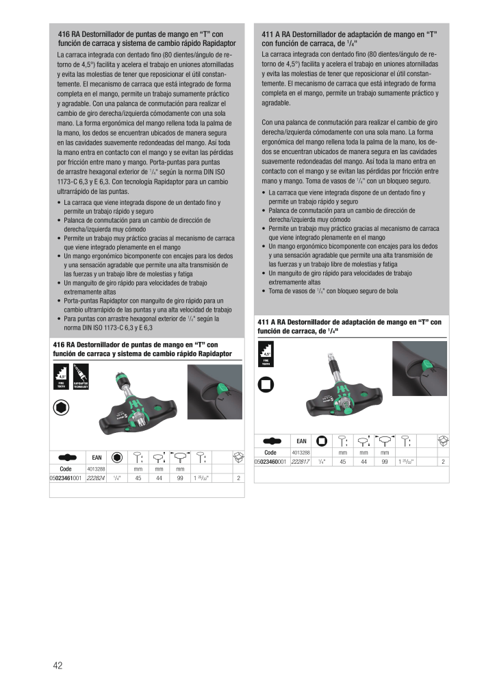 Catálogo principal de WERA NR.: 2638 - Pagina 42