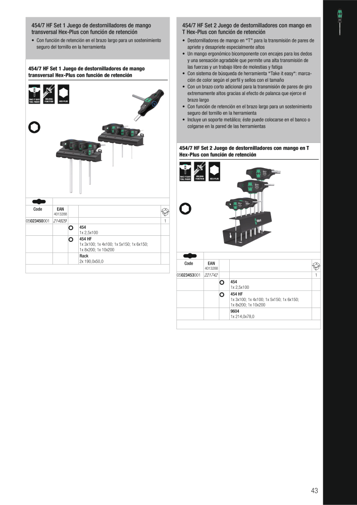 Catálogo principal de WERA NR.: 2638 - Pagina 43