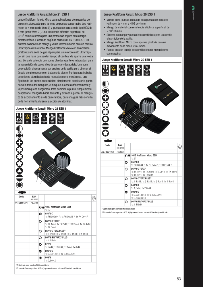 Catálogo principal de WERA n.: 2638 - Pagina 53