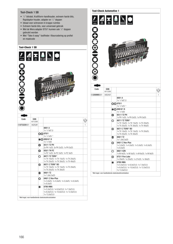 Wera Tool-Check 1 Bits-Sortiment mit Ratsche + Nüssen 05073220001