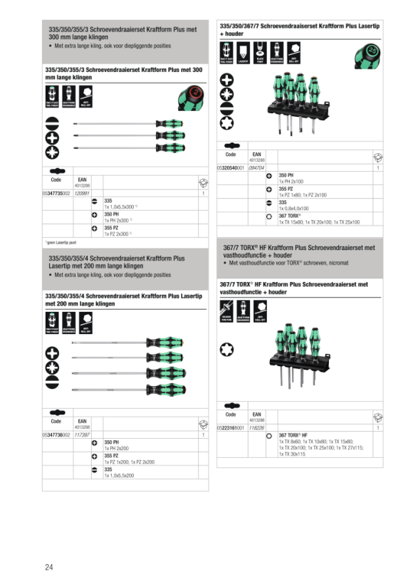 Wera 367/6 TORX HF Schraubendrehersatz mit Haltefunktion + Rack 05028059001