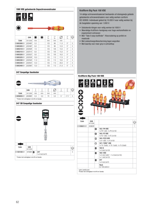 Wera 160 i/6 Schraubendrehersatz + Rack 05006145001