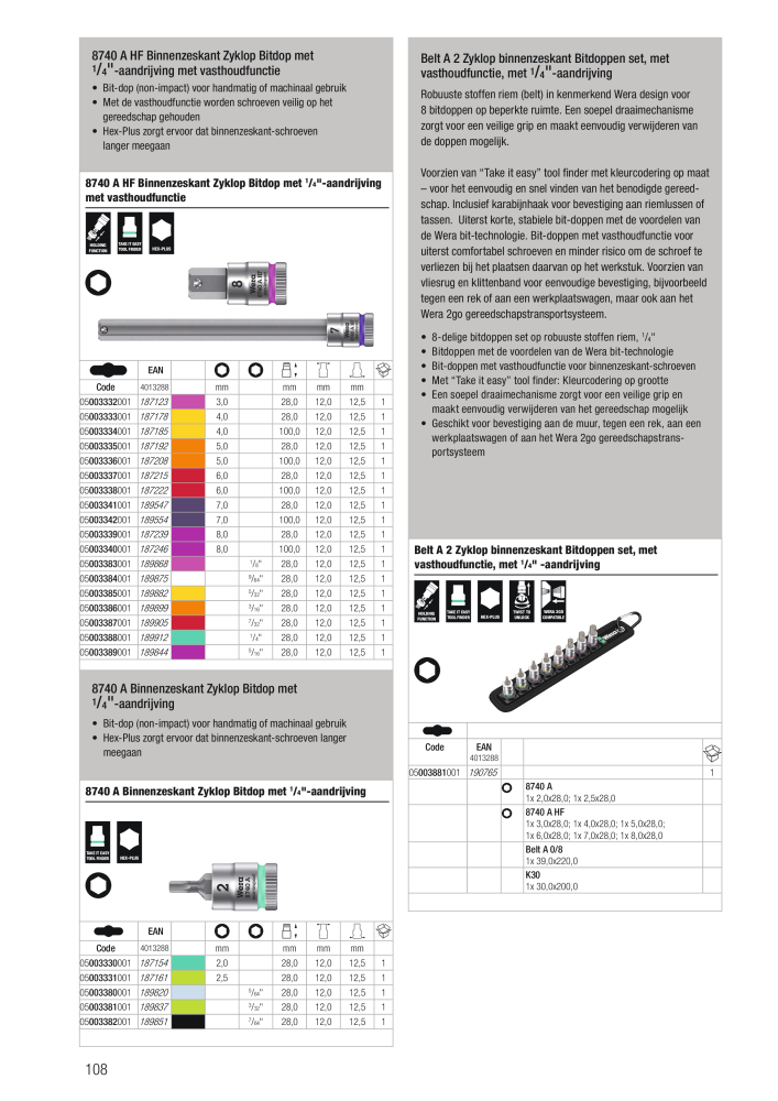 WERA hoofdcatalogus NO.: 2641 - Page 108