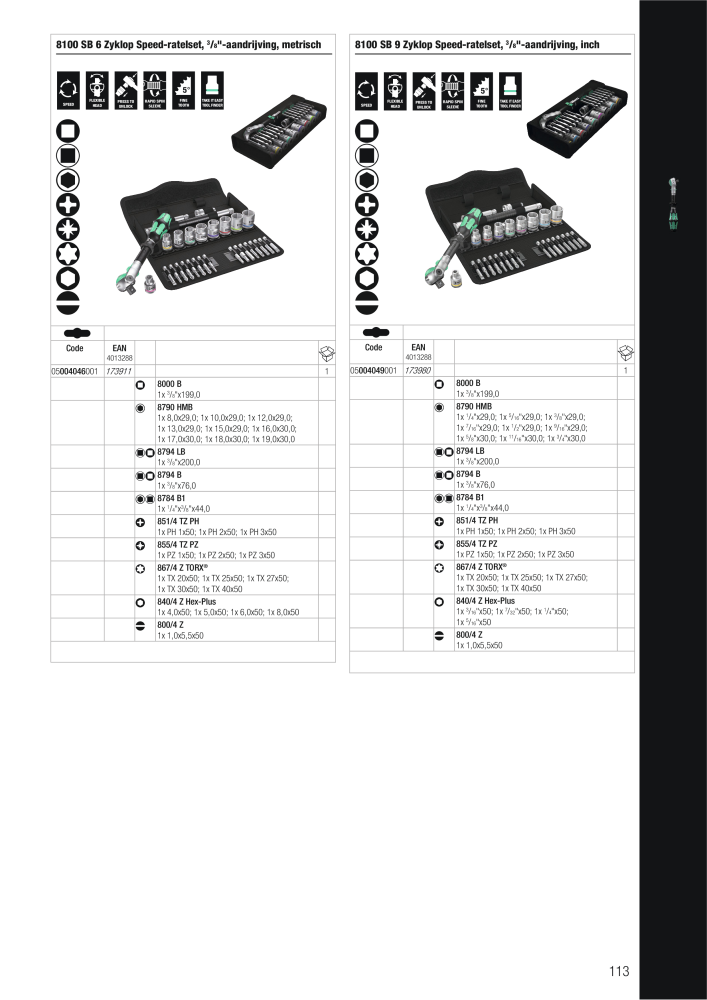 WERA hoofdcatalogus NO.: 2641 - Page 113