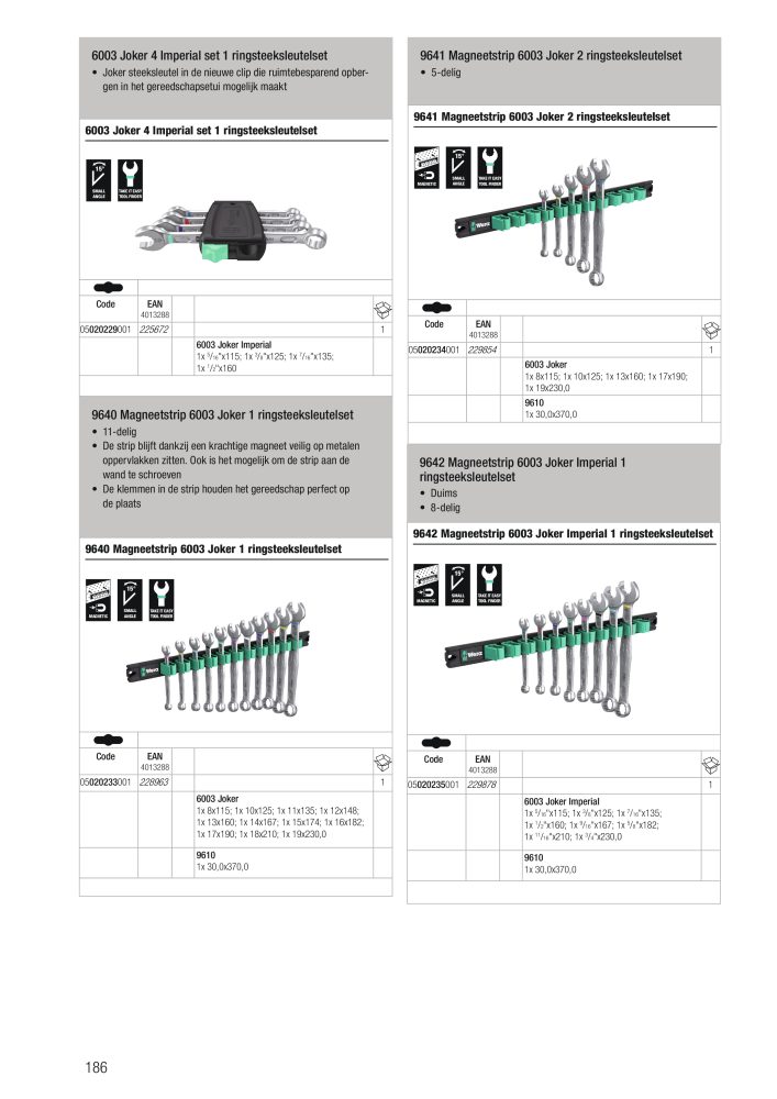 WERA hoofdcatalogus NO.: 2641 - Page 186