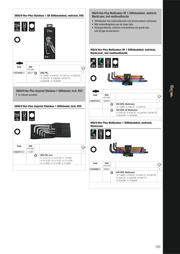 WERA hoofdcatalogus Nb. : 2641 - Page 193