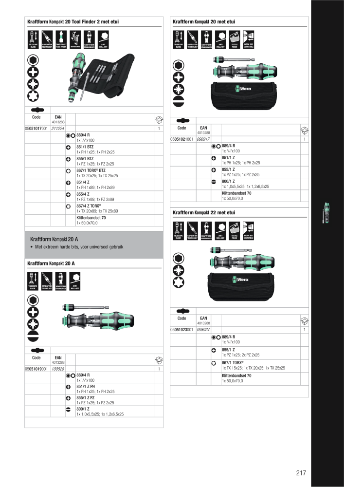 WERA hoofdcatalogus NR.: 2641 - Seite 217