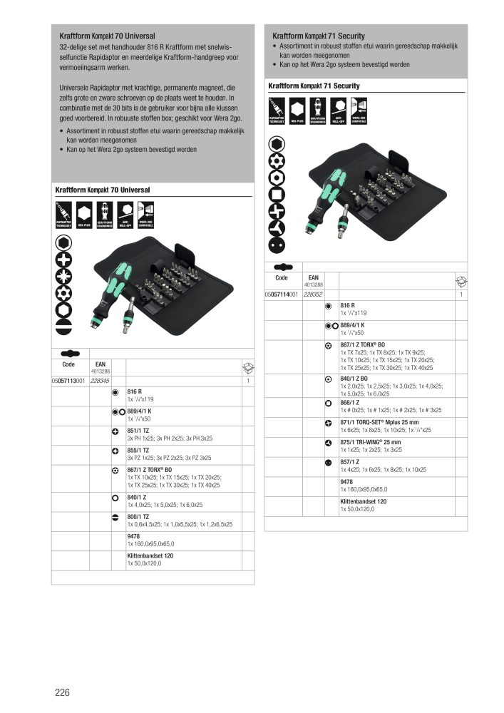 WERA hoofdcatalogus NR.: 2641 - Side 226