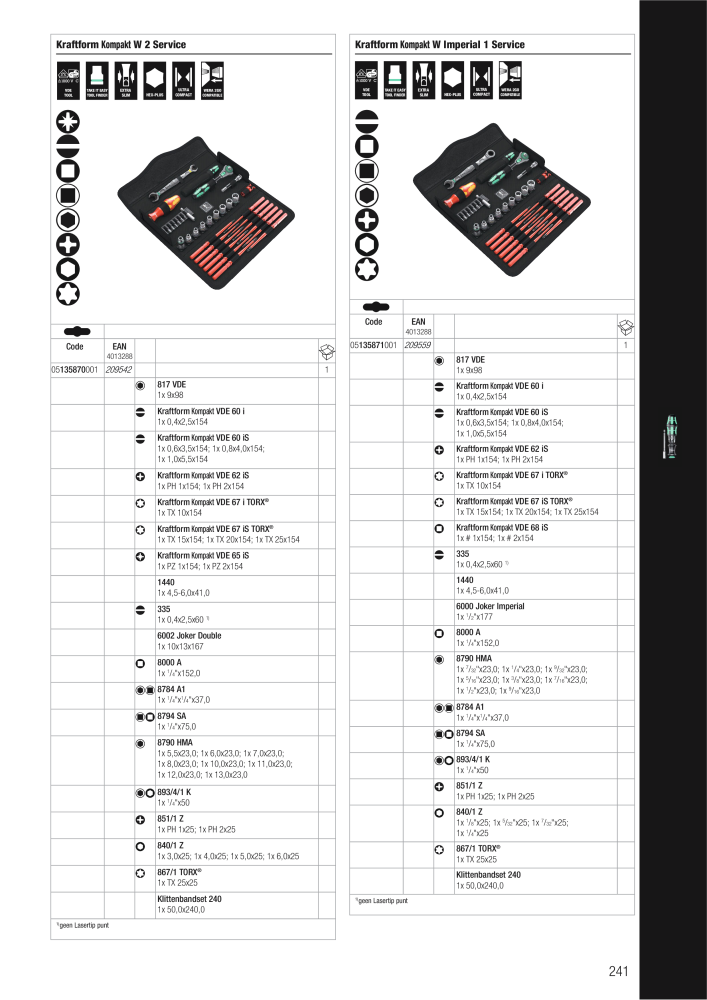 WERA hoofdcatalogus Č. 2641 - Strana 241