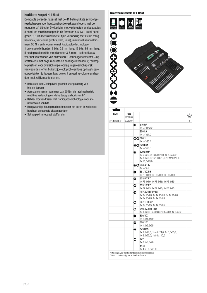 WERA hoofdcatalogus NEJ.: 2641 - Sida 242