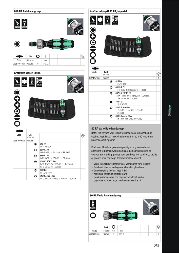 WERA hoofdcatalogus NR.: 2641 - Strona 251