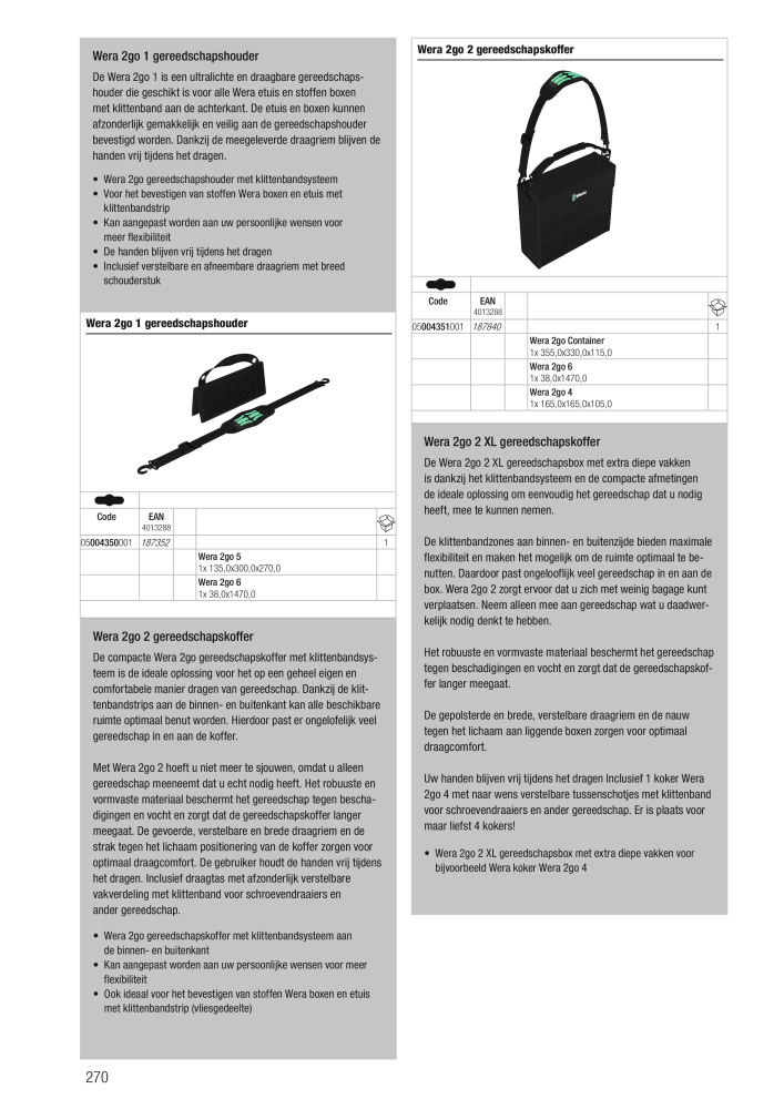 WERA hoofdcatalogus Nº: 2641 - Página 270