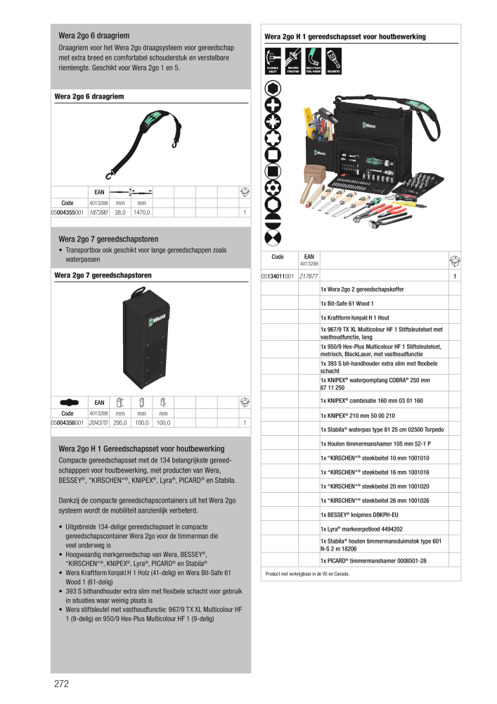 WERA hoofdcatalogus Nb. : 2641 - Page 272